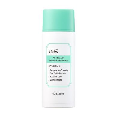 Сонцезахисний крем DEAR, KLAIRS All-day Airy Mineral Sunscreen 60 мл 