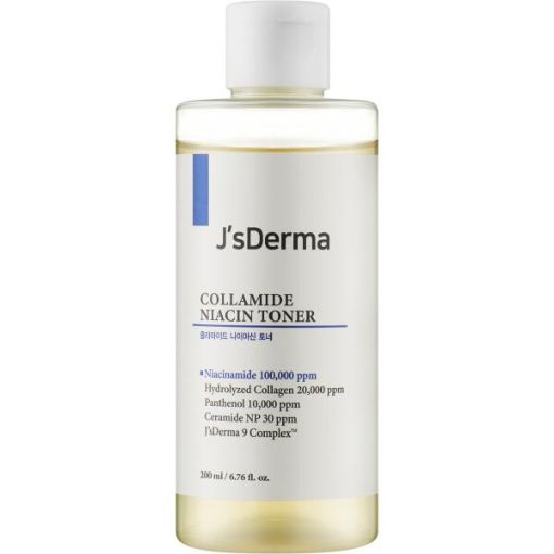 Тонер для комплексного зволоження з керамідами і колагеном J’sDerma Collamide Niacin Toner 200 мл