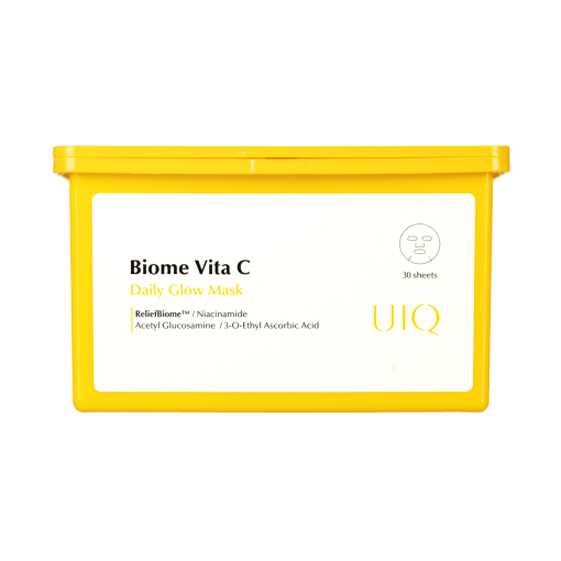 Упаковка освітлювальних тканинних масок UIQ Biome Vita C Daily Glow Mask, 30 sheets