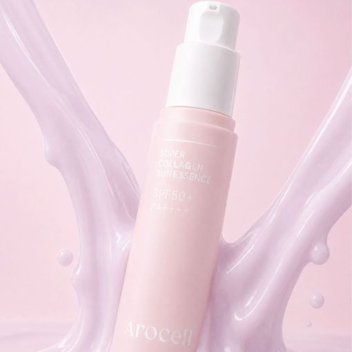 Сонцезахисна есенція для обличчя з колагеном SPF50+ PA++++ Arocell Super Collagen Sun Essence 30 мл