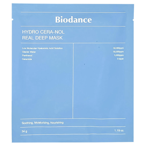 Гідрогелева маска з керамідами та льодовиковою водою Biodance Hydro Cera-Nol Real Deep Mask 1 шт