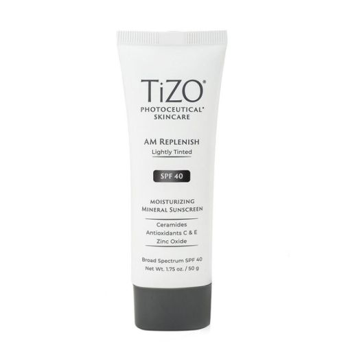 Поживний санскрін з легким відтінком TiZO Photoceutical Skincare AM Replenish Lightly Tinted SPF 40 50 мл