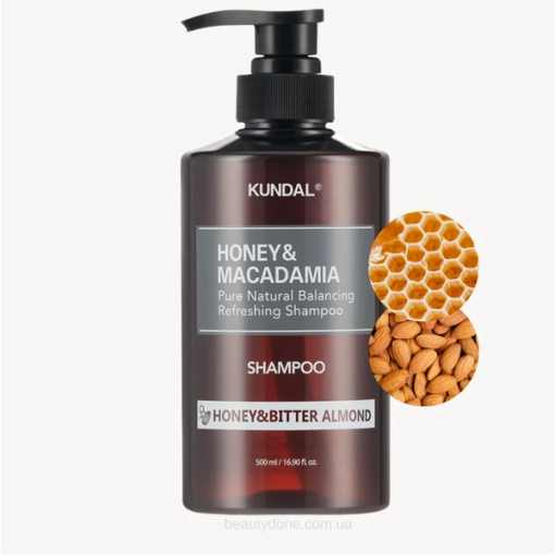 Шампунь відновлюючий Kundal Honey & Macadamia Nature Shampoo Honey & Bitter Almond 500 мл