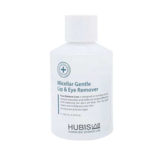 Делікатний міцелярний засіб для зняття макіяжу з очей та губ HUBISLAB Micellar Gentle Lip and Eye Remover 200 мл
