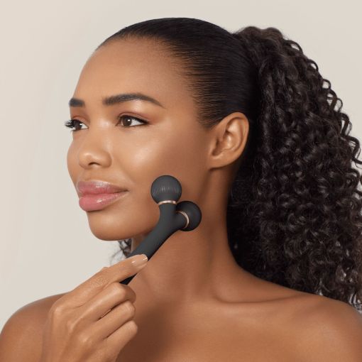 Електронний звуковий ролик для обличчя Geske Sonic Facial Roller 4 in 1 Gray