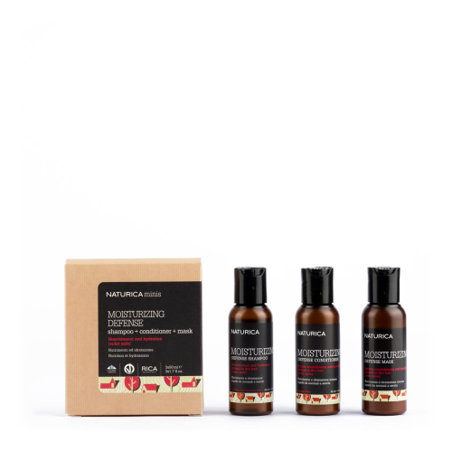 Дорожній зволожувальний набір для нормального та сухого волосся RICA Moisturizing Defense Minis 