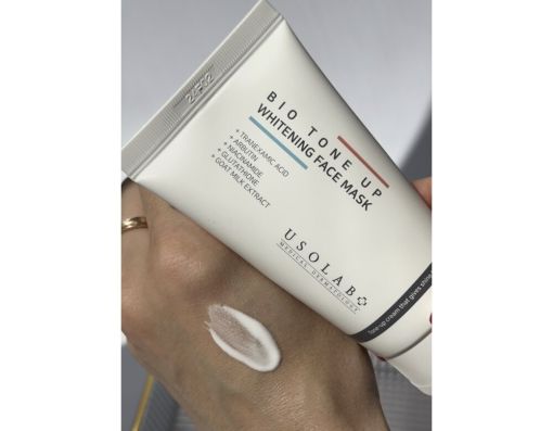 Маска для освітлення шкіри обличчя та ефекту миттєвого сяяння USOLAB Bio Tone Up Whitening Face Mask 50 мл