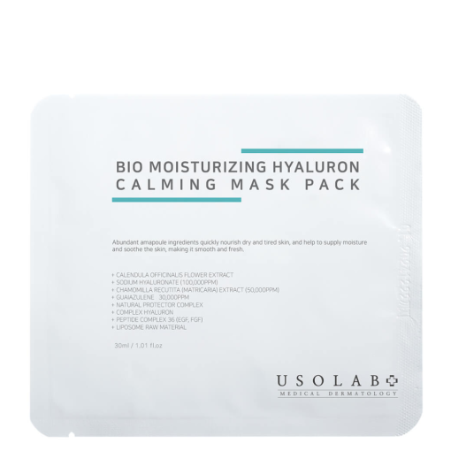 Зволожувальна тканинна маска з гіалуроновою кислотою USOLAB Bio Moisturizing Hydrating Hyaluron Mask
