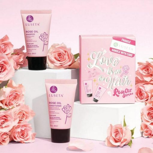 Дорожній набір для волосся з екстрактом троянди Luseta Rose Oil Travel Set Duo 