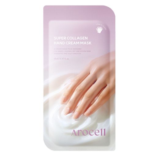 Зволожувальна маска-рукавички для рук з колагеном Arocell Collagen Hand Cream Mask