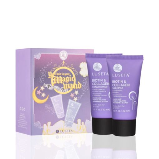 Дорожній набір для тонкого та ослабленого волосся Luseta Biotin & Collagen Travel Set Duo