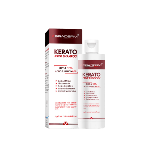 Шампунь проти лупи та себорейного дерматиту з сечовиною Braderm Kerato Psor Shampoo 150 мл