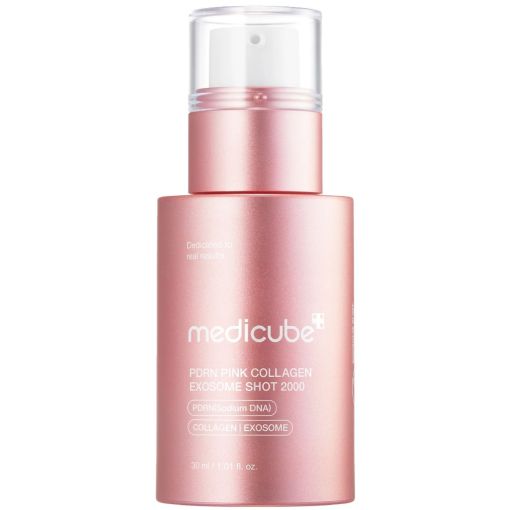 Регенеруюча сироватка з полінуклеотидами, екзосомами та спікулами Medicube PDRN Pink Collagen Exosome Shot 7500 30 мл