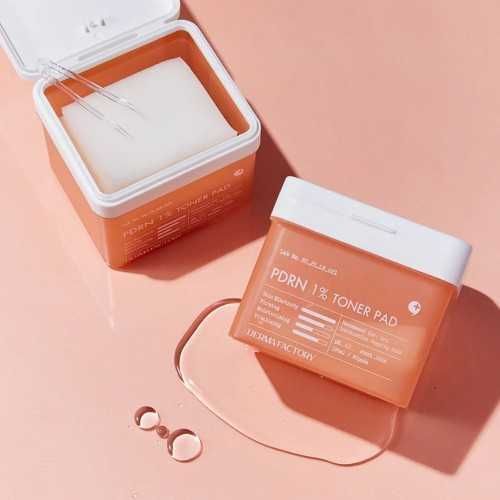 Ревіталізуючі тонер – педи DERMA FACTORY PDRN 1% Toner Pad 90 шт