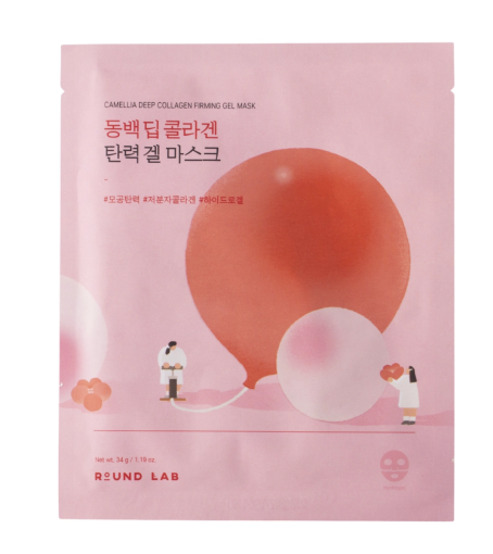 Гелева маска з колагеном ROUND LAB Camellia Deep Collagen Firming Gel Mask 1шт
